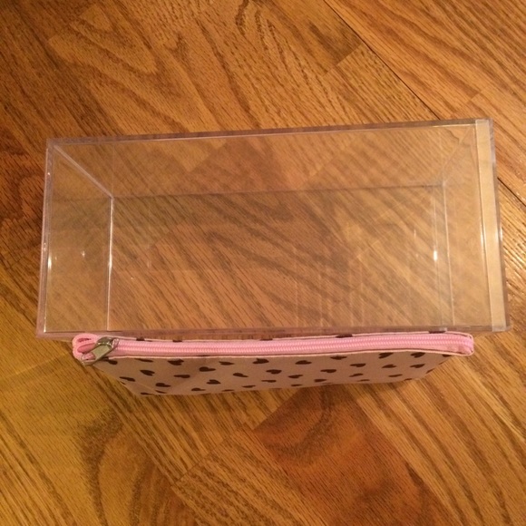 💕Pink & Gray Hearts Cosmetic Bag💕 - Picture 5 of 8